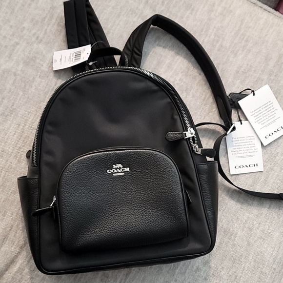 バッグ COACH Nylon Leather Backpack Black Coach | Bags | Coach Leathernylon Backpack | Poshmark